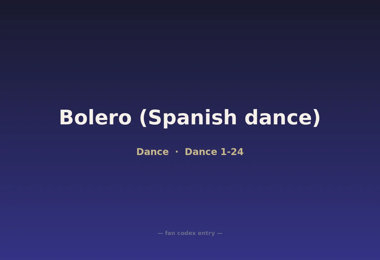 Bolero (Spanish dance)