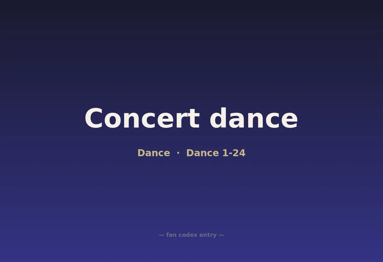 Concert dance