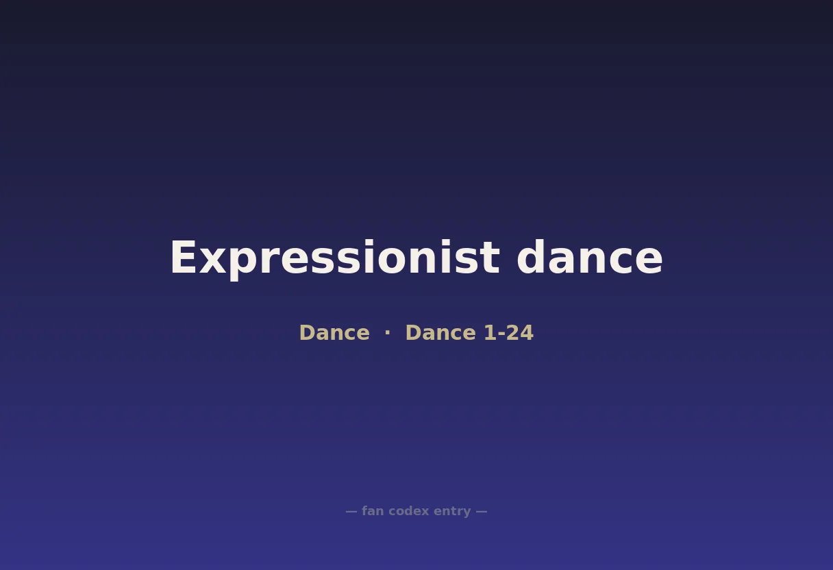 Expressionist dance